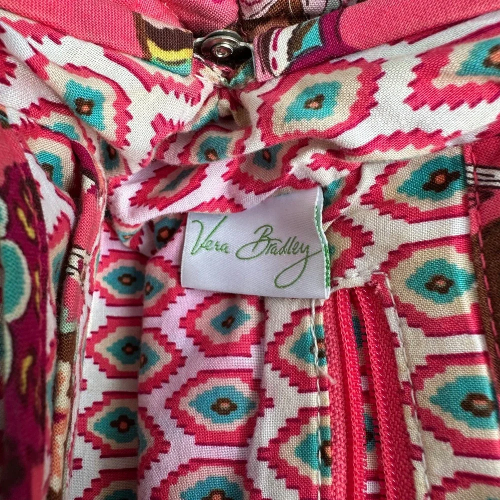 Vera Bradley Alice Bag Call Me Coral Pink Paisley Quilted Kisslock Handbag Purse